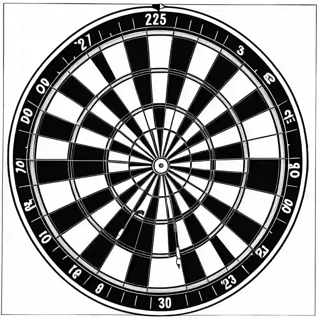 Darts coloring pages